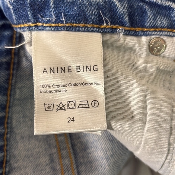 Anine Bing Olsen Jeans Destructed Lake Indigo Sz. 24 - Picture 14 of 15